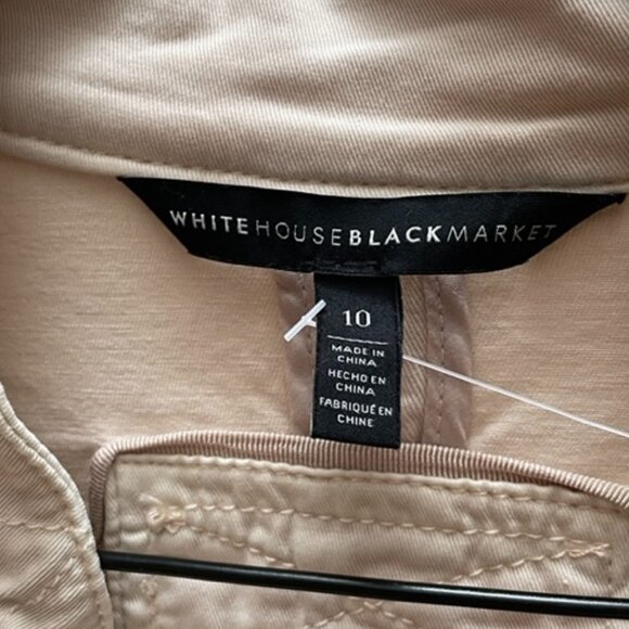 Light Pink Belted Utility Jacket from White House Black Market - Picture 2 of 10